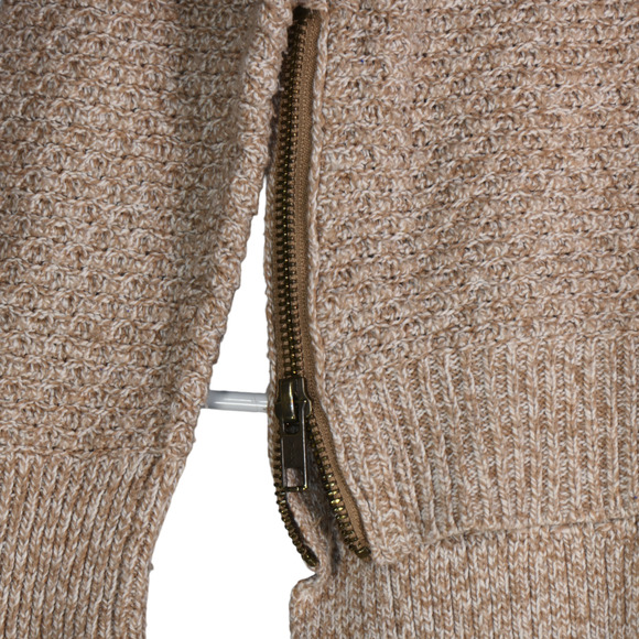 Madewell Sweater Womens Medium Brown Zip Sides Cotton Blend Boho Relaxed Cozy - Picture 3 of 7